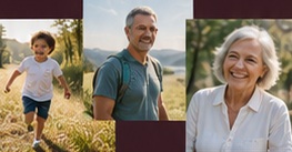 People across different life stages outdoors